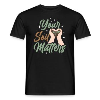 Dear Soil Science Agricultural Scientist - Men's T-Shirt - black - Front - AI Model Male 178 light (178cm)