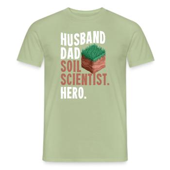 Dear Soil Science Agricultural Scientist - Men's T-Shirt - sage - Front - AI Model Male 178 light (178cm)
