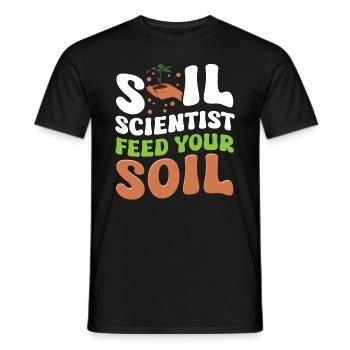 Dear Soil Science Agricultural Scientist - Men's T-Shirt - black - Front - AI Model Male 178 light (178cm)
