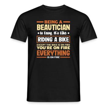 Hautpflege Kosmetikerin Kosmetik - Männer T-Shirt - Schwarz - Vorne - AI Model Male 178 light (178cm)