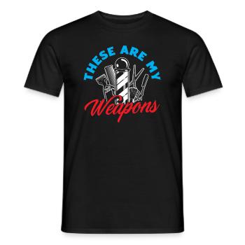 Barber Homme Coiffeur Coiffeur - T-shirt homme - noir - Devant - AI Model Male 178 light (178cm)