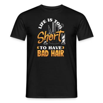 Barber Homme Coiffeur Coiffeur - T-shirt homme - noir - Devant - AI Model Male 178 light (178cm)