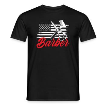 Barber Homme Coiffeur Coiffeur - T-shirt homme - noir - Devant - AI Model Male 178 light (178cm)