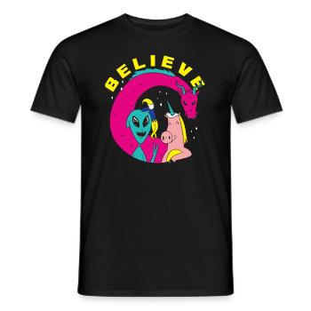 Lustiges Alien Außerirdische Geschenk - Männer T-Shirt - Schwarz - Vorne - AI Model Male 178 light (178cm)