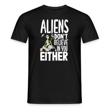 Lustiges Alien Außerirdische Geschenk - Männer T-Shirt - Schwarz - Vorne - AI Model Male 178 light (178cm)