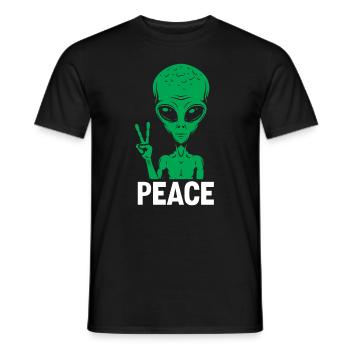 Funny Alien Alien Gift - Men's T-Shirt - black - Front - AI Model Male 178 light (178cm)
