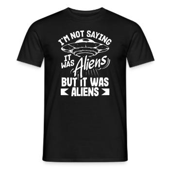 Lustiges Alien Außerirdische Geschenk - Männer T-Shirt - Schwarz - Vorne - AI Model Male 178 light (178cm)