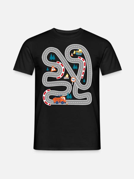 Spielen Sie Autorennen auf dem Rücken Familiengeschenk - Männer T-Shirt - Schwarz
