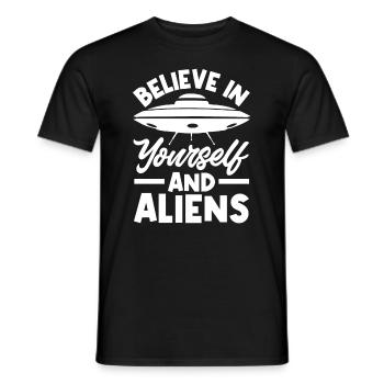 Lustiges Alien Außerirdische Geschenk - Männer T-Shirt - Schwarz - Vorne - AI Model Male 178 light (178cm)