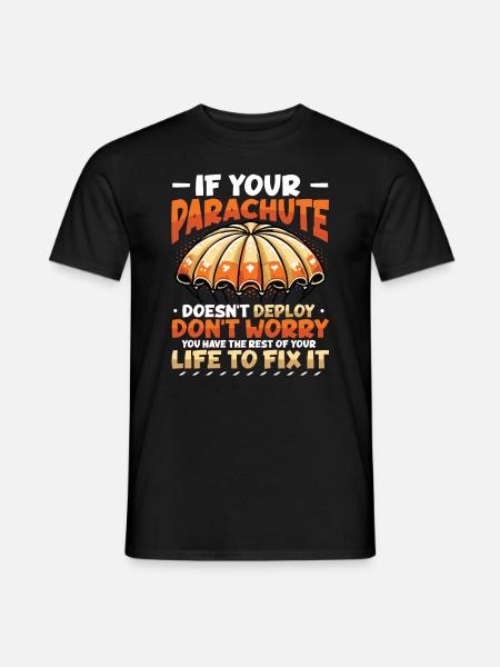 Funny skydiver - Men's T-Shirt - black