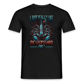I just like scorpions - Men's T-Shirt - black - Front - AI Model Male 178 light (178cm)