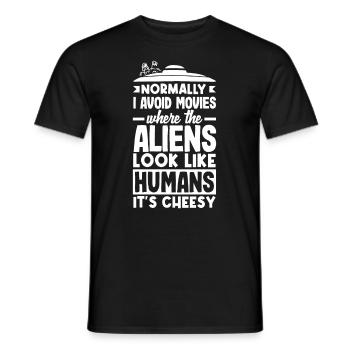 Lustiges Alien Außerirdische Geschenk - Männer T-Shirt - Schwarz - Vorne - AI Model Male 178 light (178cm)