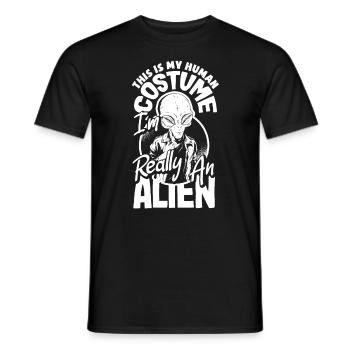 Funny Alien Alien Gift - Men's T-Shirt - black - Front - AI Model Male 178 light (178cm)