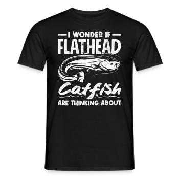 Drôle d’amateur de poisson-chat poisson à tête plate - T-shirt homme - noir - Devant - AI Model Male 178 light (178cm)