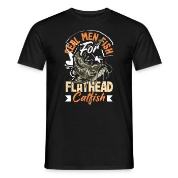 Drôle d’amateur de poisson-chat poisson à tête plate - T-shirt homme - noir - Devant - AI Model Male 178 light (178cm)