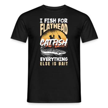 Drôle d’amateur de poisson-chat poisson à tête plate - T-shirt homme - noir - Devant - AI Model Male 178 light (178cm)