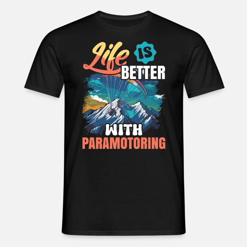 Paramotoring paramotoring - Men's T-Shirt - black