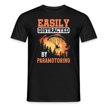 Paramotoring paramotoring - Men's T-Shirt - black - Front - AI Model Male 178 light (178cm)