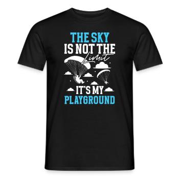 Paramotoring paramotoring - Men's T-Shirt - black - Front - AI Model Male 178 light (178cm)