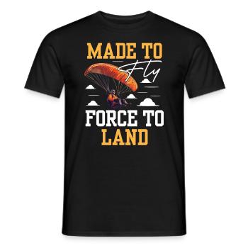 Paramotoring paramotoring - Men's T-Shirt - black - Front - AI Model Male 178 light (178cm)