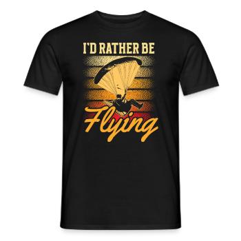 Flugschirm motorschirm paramotoring - Männer T-Shirt - Schwarz - Vorne - AI Model Male 178 light (178cm)