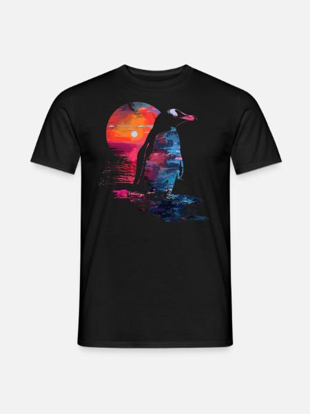 Penguin Baby Bird Chick - Men's T-Shirt - black