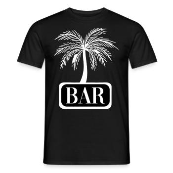 Tropisches Palmen-Bar-Thema für eine Urlauber - Männer T-Shirt - Schwarz - Vorne - AI Model Male 178 light (178cm)