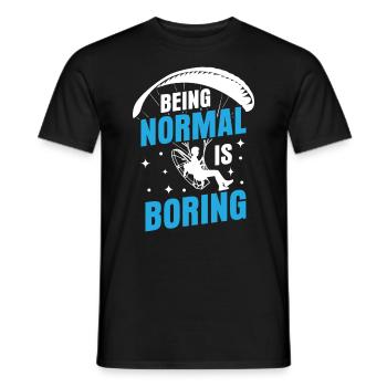 Paramotoring paramotoring - Men's T-Shirt - black - Front - AI Model Male 178 light (178cm)