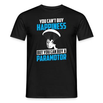 Paramotoring paramotoring - Men's T-Shirt - black - Front - AI Model Male 178 light (178cm)