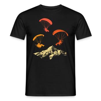Paramotoring paramotoring - Men's T-Shirt - black - Front - AI Model Male 178 light (178cm)