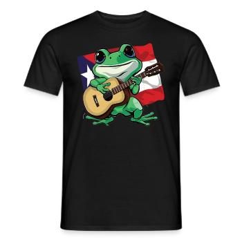 Coqui Frog Symbol Taino Boricua Puerto - Men's T-Shirt - black - Front - AI Model Male 178 light (178cm)