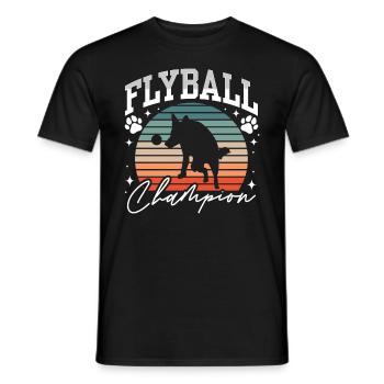 Flyball Canine Sport Agility Parcour Dog - Männer T-Shirt - Schwarz - Vorne - AI Model Male 178 light (178cm)