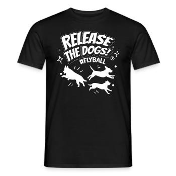 Flyball Canine Sport Agility Parcour Dog - Männer T-Shirt - Schwarz - Vorne - AI Model Male 178 light (178cm)