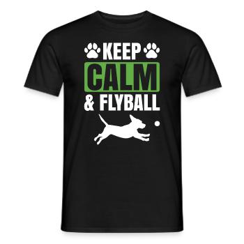 Flyball Canine Sport Agility Parcour Dog - Männer T-Shirt - Schwarz - Vorne - AI Model Male 178 light (178cm)
