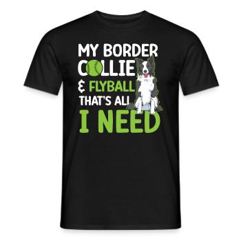 Flyball Canine Sport Agility Parcour Dog - Männer T-Shirt - Schwarz - Vorne - AI Model Male 178 light (178cm)
