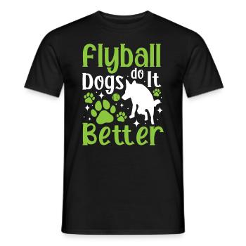 Flyball Canine Sport Agility Parcour Dog - Männer T-Shirt - Schwarz - Vorne - AI Model Male 178 light (178cm)