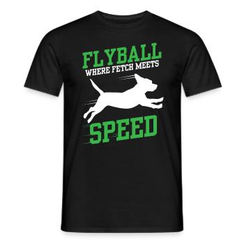 Flyball Canine Sport Agility Parcour Dog - Männer T-Shirt - Schwarz - Vorne - AI Model Male 178 light (178cm)