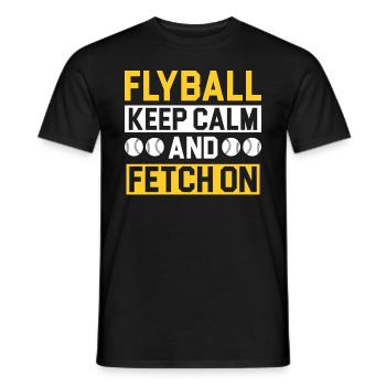 Flyball Canine Sport Agility Parcour Dog - Männer T-Shirt - Schwarz - Vorne - AI Model Male 178 light (178cm)
