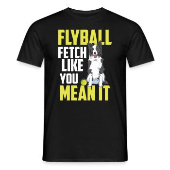 Flyball Canine Sport Agility Parcour Dog - Männer T-Shirt - Schwarz - Vorne - AI Model Male 178 light (178cm)