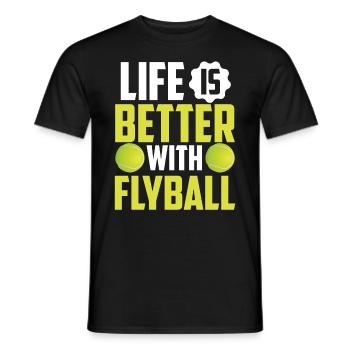Flyball Canine Sport Agility Parcour Dog - Männer T-Shirt - Schwarz - Vorne - AI Model Male 178 light (178cm)