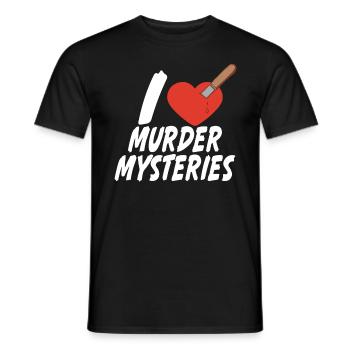Murder Mystery Dinner plays the victim - Men's T-Shirt - black - Front - AI Model Male 178 light (178cm)