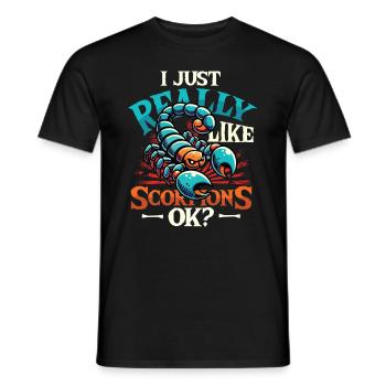 Ich Mag Einfach Skorpione - Männer T-Shirt - Schwarz - Vorne - AI Model Male 178 light (178cm)