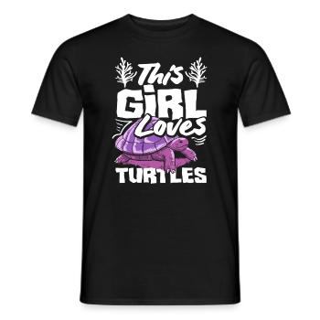 Tortue Tortue Mer Cadeau - T-shirt homme - noir - Devant - AI Model Male 178 light (178cm)