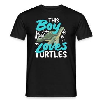 Tortue Tortue Mer Cadeau - T-shirt homme - noir - Devant - AI Model Male 178 light (178cm)