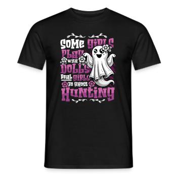 Les vraies filles partent à la chasse aux fantômes - T-shirt homme - noir - Devant - AI Model Male 178 light (178cm)