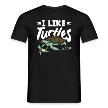 Tortue Tortue Mer Cadeau - T-shirt homme - noir - Devant - AI Model Male 178 light (178cm)