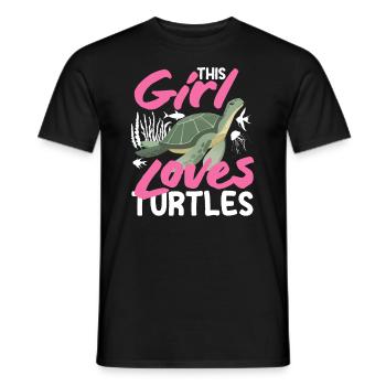 Tortue Tortue Mer Cadeau - T-shirt homme - noir - Devant - AI Model Male 178 light (178cm)