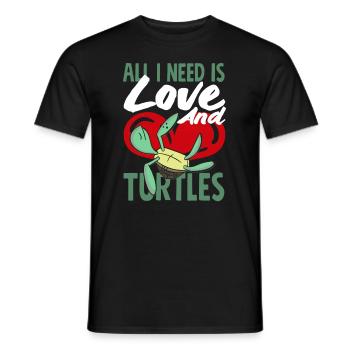 Tortue Tortue Mer Cadeau - T-shirt homme - noir - Devant - AI Model Male 178 light (178cm)