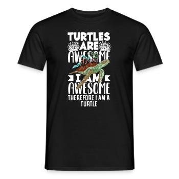 Tortue Tortue Mer Cadeau - T-shirt homme - noir - Devant - AI Model Male 178 light (178cm)