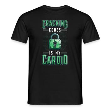 Cracking Codes Is My Cardio - Cryptologic - Männer T-Shirt - Schwarz - Vorne - AI Model Male 178 light (178cm)